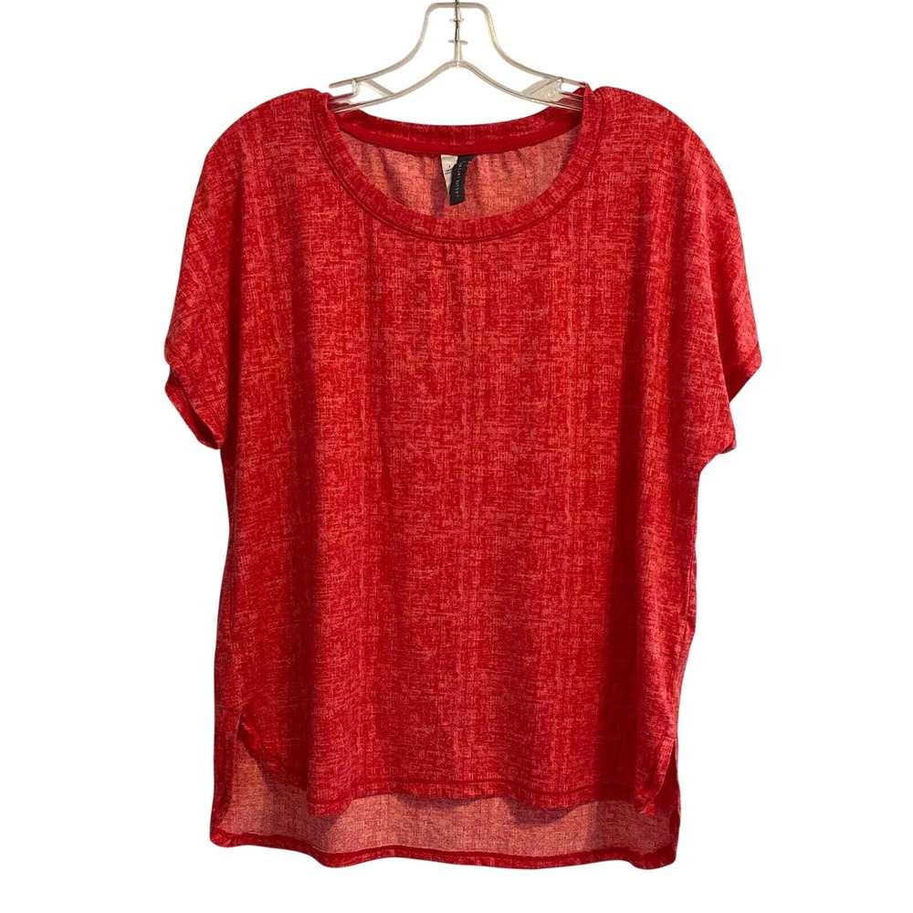 Jaclyn Intimates Red‎ Marl Space Dye Sleep Shirt Lounge Top Women Large